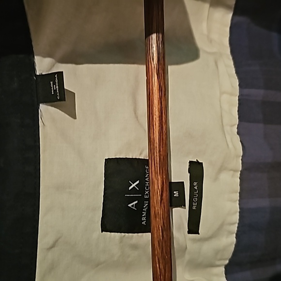 ARMANI EXCHANGE MEN'S SIZE M PLAID/PATCHWORK BUTTON UP - Picture 6 of 9